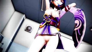 mmd r18 Raiden Shogun's female pig toilet dance 3d hentai erotic and seductive