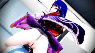 mmd r18 Raiden Shogun's female pig toilet dance 3d hentai erotic and seductive