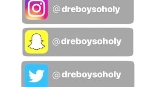 OnlyFans: @dreboysoholy (same user name for Insta, Snap and Twitter) ????