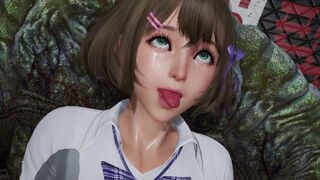 3D Tentacle Monster Breeds Waifu - Hentai Monster