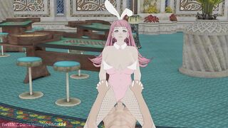 Fire Emblem Three Houses: Hilda Paizuri + Cowgirl creampie at a casino POV