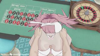 Fire Emblem Three Houses: Hilda Paizuri + Cowgirl creampie at a casino POV