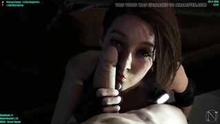 RE3 Jill Valentine HD Naughty & Sloppy Blowjob !