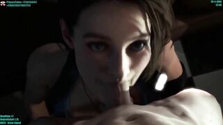 RE3 Jill Valentine HD Naughty & Sloppy Blowjob !