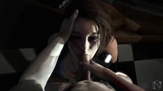 RE3 Jill Valentine HD Naughty & Sloppy Blowjob !