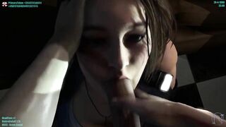 RE3 Jill Valentine HD Naughty & Sloppy Blowjob !