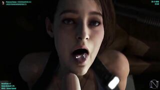 RE3 Jill Valentine HD Naughty & Sloppy Blowjob !