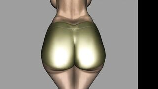 Big Gold Bum 3D