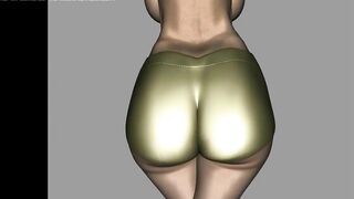 Big Gold Bum 3D