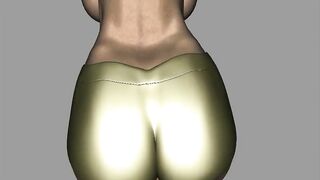 Big Gold Bum 3D