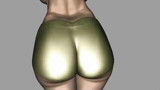 Big Gold Bum 3D