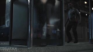 Claire Redfield And Leon In A Phone Booth