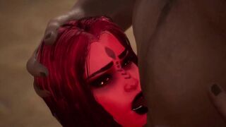 Succubus Gets Mouth Used - 3D Animation