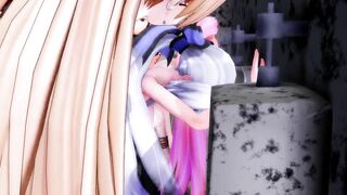 【SEX-MMD】Teachers - Toilet ORGY【R-18】