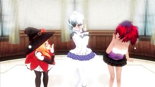 【MMD】Custom Maid 3D - Fallin Love (Nopan)【R-18】