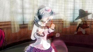 【MMD】Custom Maid 3D - Fallin Love (Nopan)【R-18】