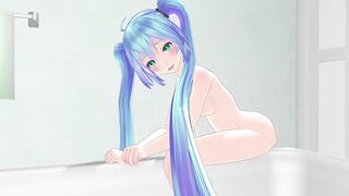 【SEX-MMD】Miku - Bathroom humping【No sound】【R-18】