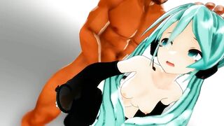 【SEX-MMD】Miku - Doggystyle (Cum on ass)【No sound】【R-18】