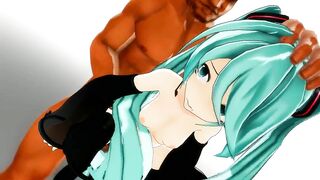 【SEX-MMD】Miku - Doggystyle (Cum on ass)【No sound】【R-18】