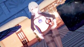 0404 -【R18-MMD】Honkai Impact 3rd 崩坏三 APHO Bronya at office with other valkyrie