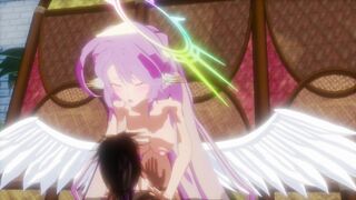 jibril cums on a cock - no game no life bath house parody