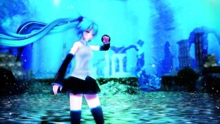 【MMD】Miku dressed in water-soluble dances UrStyle【R-18】