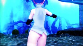 【MMD】Miku dressed in water-soluble dances UrStyle【R-18】