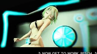 【MMD】Gumi - Work Bitch【R-18】