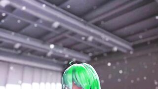 MMD GIRLS - HENTAI MMD 3D DANCE, UNDRESSING, GREEN HAIR COLOR EDIT, SMIXIX