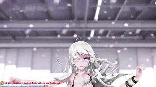 MMD GIRLS - HENTAI MMD 3D DANCE, UNDRESSING, GREEN HAIR COLOR EDIT, SMIXIX