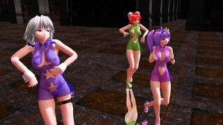 【MMD】The three of us at the Scarlet Devil Mansion【R-18】