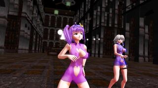 【MMD】The three of us at the Scarlet Devil Mansion【R-18】