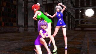 【MMD】The three of us at the Scarlet Devil Mansion【R-18】