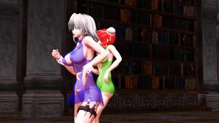 【MMD】The three of us at the Scarlet Devil Mansion【R-18】