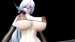 【MMD】Haku - Cowgirl【R-18】