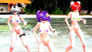 【MMD】High-fidelity raver with three daughters of the Red Devil Mansion【R-18】