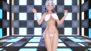 【MMD】Haku strips - Sweet devil【R-18】