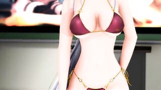 【SEX TOY-MMD】VALENTI Full teacher Haku - Dildo in the end【R-18】