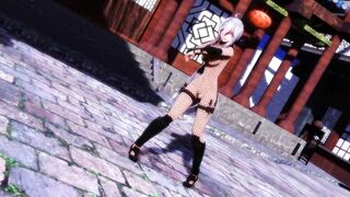 【MMD】Haku ninja - Pink cat【R-18】