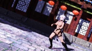 【MMD】Haku ninja - Pink cat【R-18】