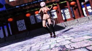 【MMD】Haku ninja - Pink cat【R-18】