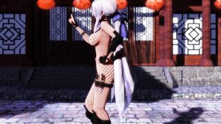 【MMD】Haku ninja - Pink cat【R-18】