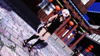 【MMD】Haku ninja - Pink cat【R-18】