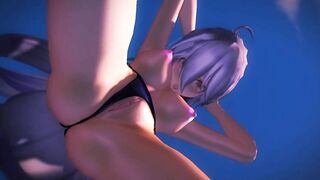 【MMD】Haku - Skyshow【R-18】