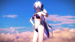 【MMD】Haku - Skyshow【R-18】