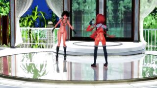 【MMD】Angelfish & Maya & Kawakaze!【R-18】