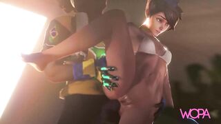 Overwatch Tracer in interracial sex with BBC - [ WOPA ] 3D HD