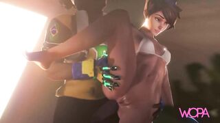 Overwatch Tracer in interracial sex with BBC - [ WOPA ] 3D HD