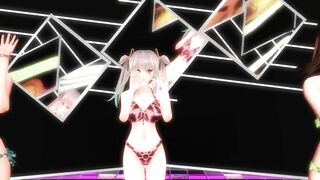 【MMD】WAVE AB-4 & Kanon & Alice (+Facial expression Kasuko)【R-18】