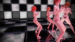 【MMD】Waist swing dance [(Flame road) Ver] Kai x4【R-18】